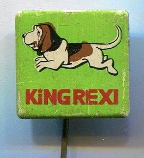 Basset KING REXI blik honden speldje ( N_066a ), Verzenden, Zo goed als nieuw, Dier of Natuur, Speldje of Pin