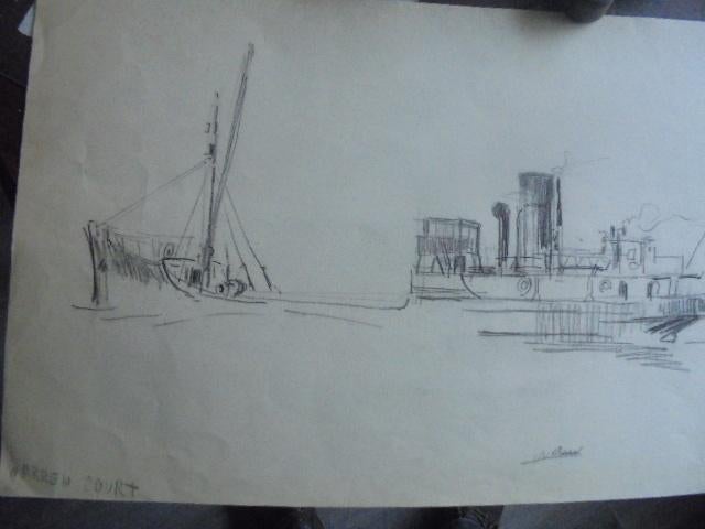 De Ploeg - Jan Lukas van der Baan - tekening, Antiek en Kunst, Ophalen of Verzenden