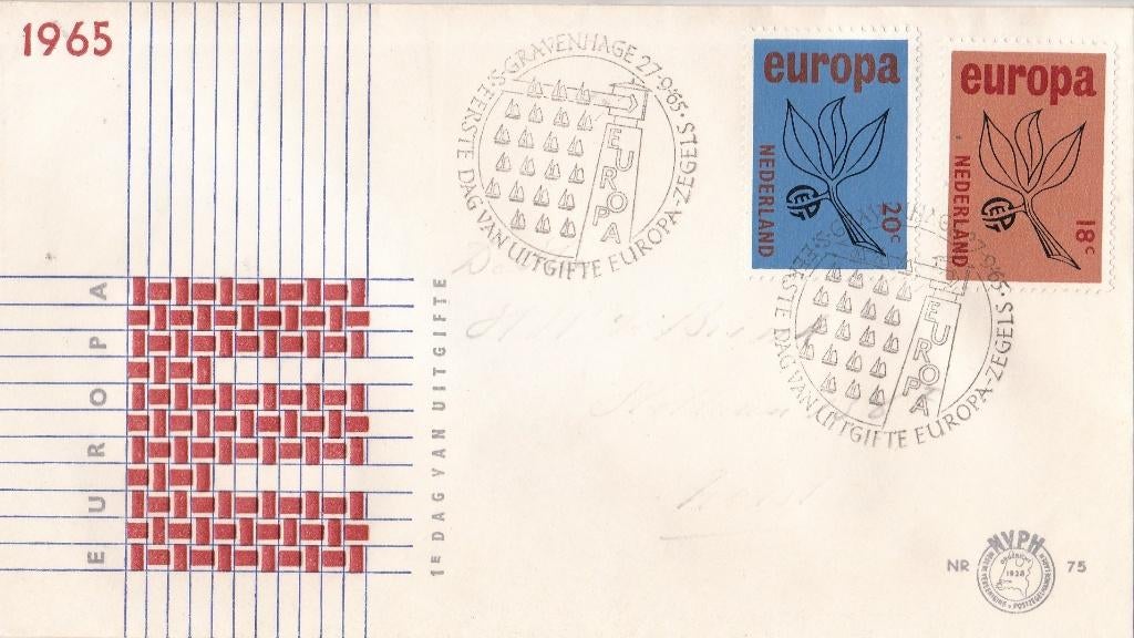 Nederland FDC E75 – Europa/CEPT – NVPH 847-848, Verzenden, Onbeschreven, Nederland
