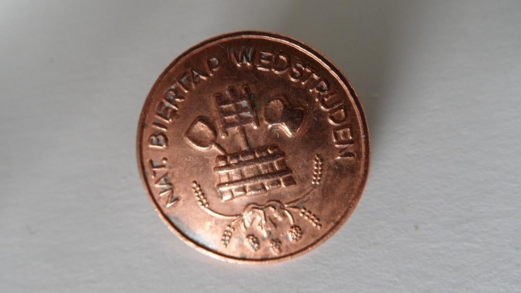 Nationale Biertap wedstrijden speld, Verzamelen, Verzenden, Gebruikt, Merk, Speldje of Pin