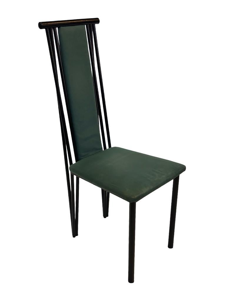 Vintage eetkamerstoel modern design 80's set van vier, Huis en Inrichting, Stoelen, Gebruikt, Bruin, Vintage, Vintage