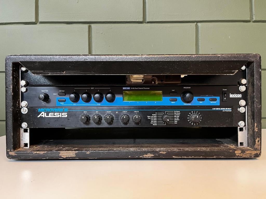 Lexicon MPX 500 & Alesis Microverb III in 19" rack, Ophalen of Verzenden, Gebruikt, Audio