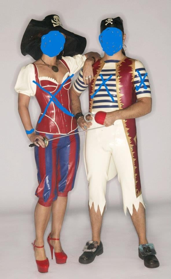 Rubber Latex House of Harlot piraat, Maat 48/50 (M), Ophalen of Verzenden, House of harlot, Kleding