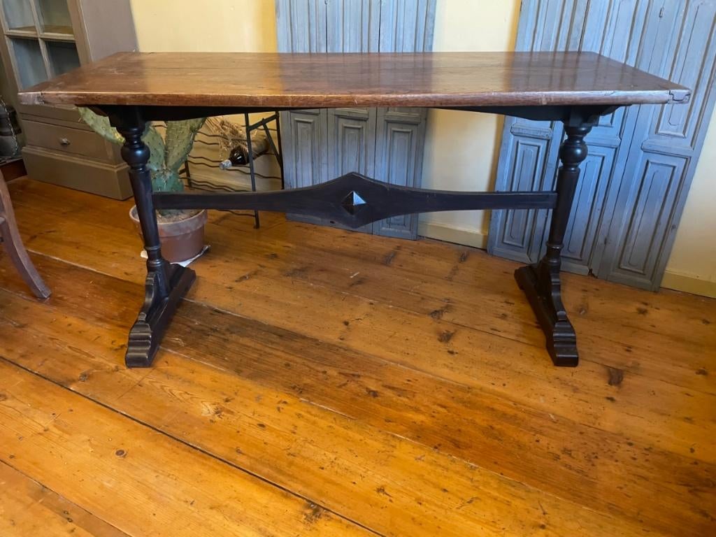 Tafel Eettafel Bistrotafel Werktafel Frans antiek 137 cm., Ophalen