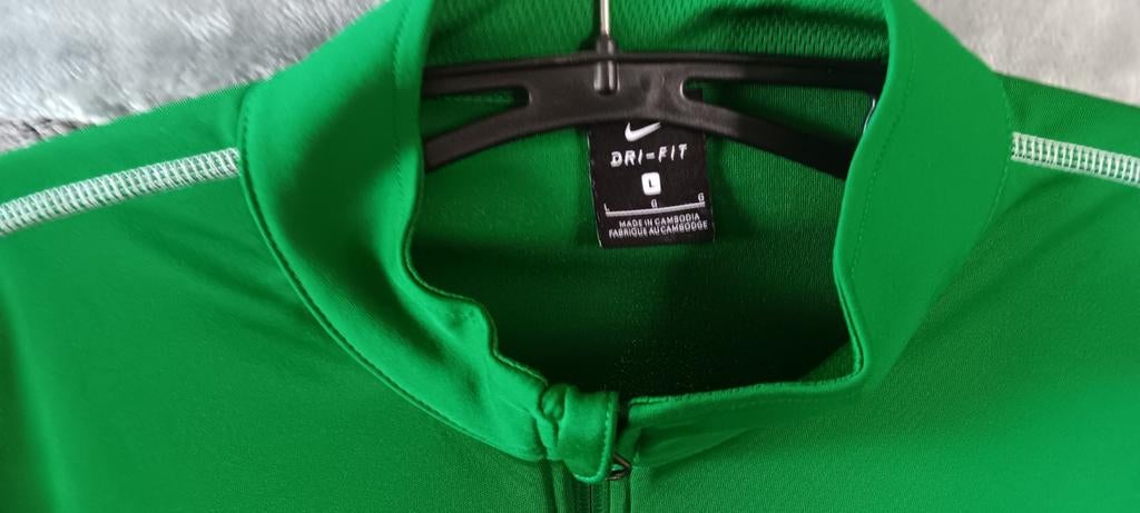 Nike Dri-FIT Jasje Maat L - Groen, Kleding | Heren, Jassen | Zomer, Maat 52/54 (L), Nike, Ophalen of Verzenden, Gedragen
