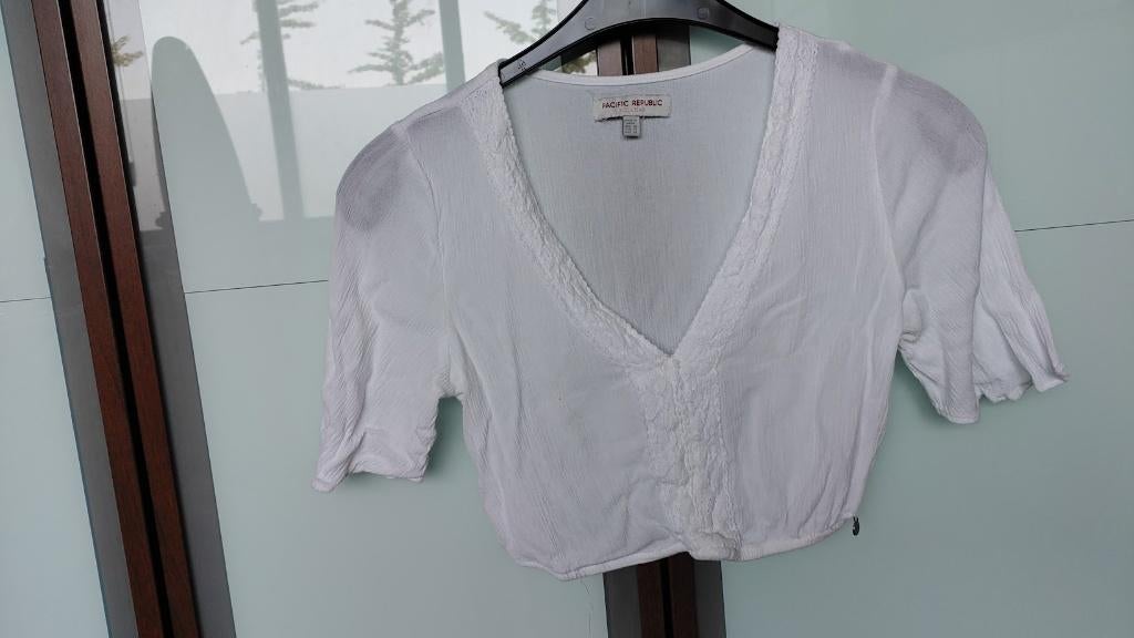 Topje wit xs, Wit, Ophalen of Verzenden, Zo goed als nieuw, Korte mouw