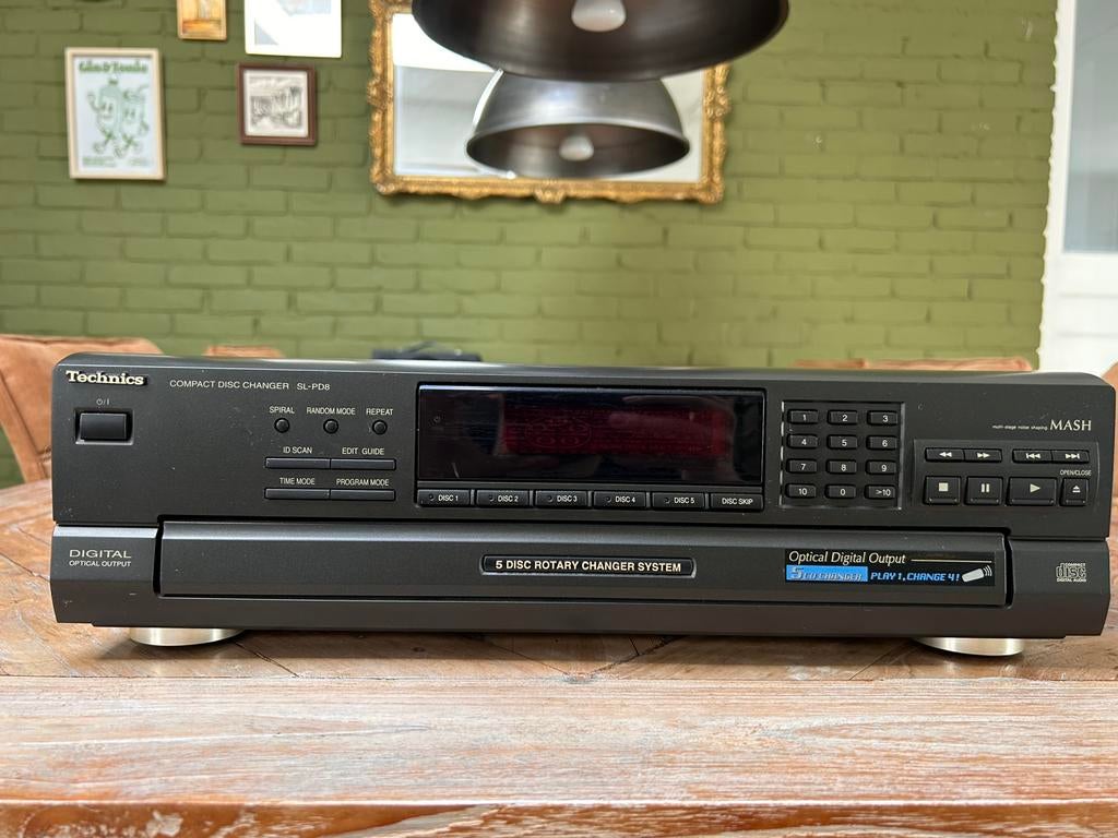 Technics SL-PD8 5 CD-speler in zeer goede staat!, Ophalen, Gebruikt, Technics, Wisselaar