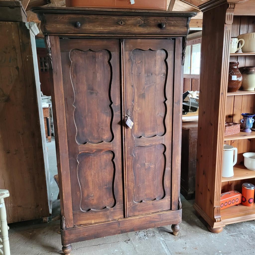 Brocante oude biedermeierkast servieskast keukenkast, Ophalen