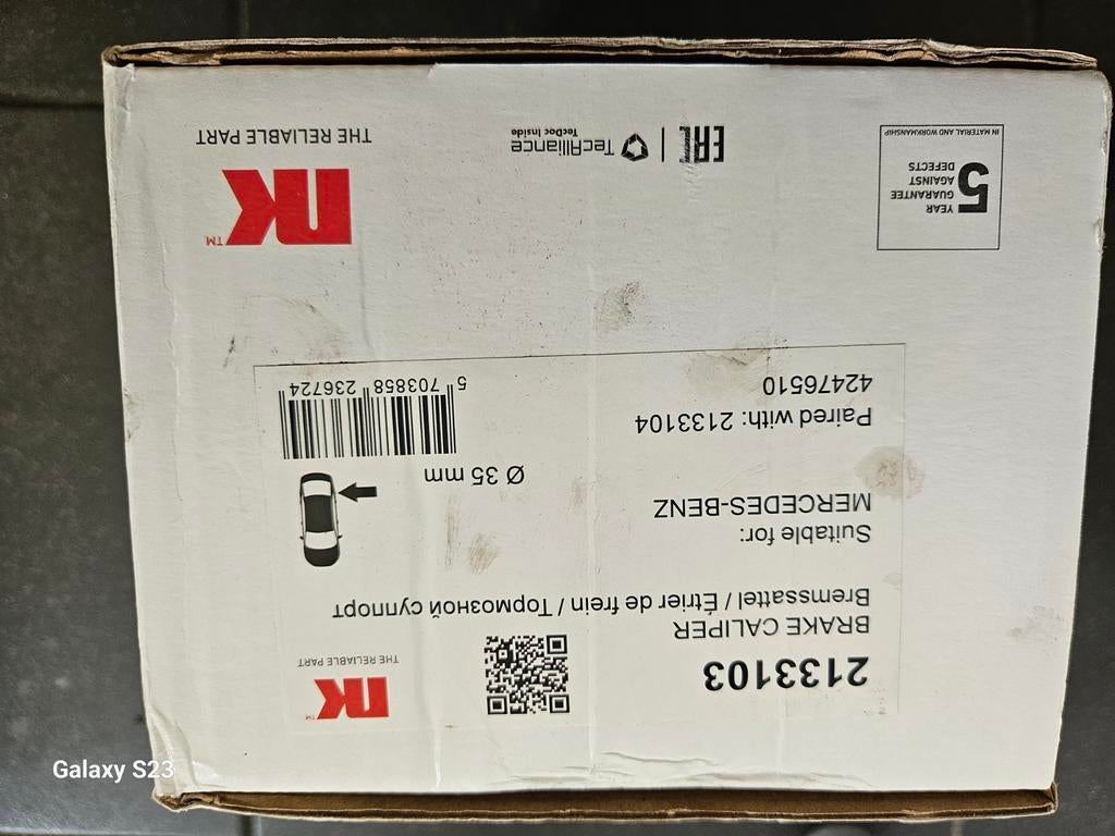 Remklauw mercedes W201 W124 S124 links achter (nieuw), Ophalen of Verzenden, Overige typen