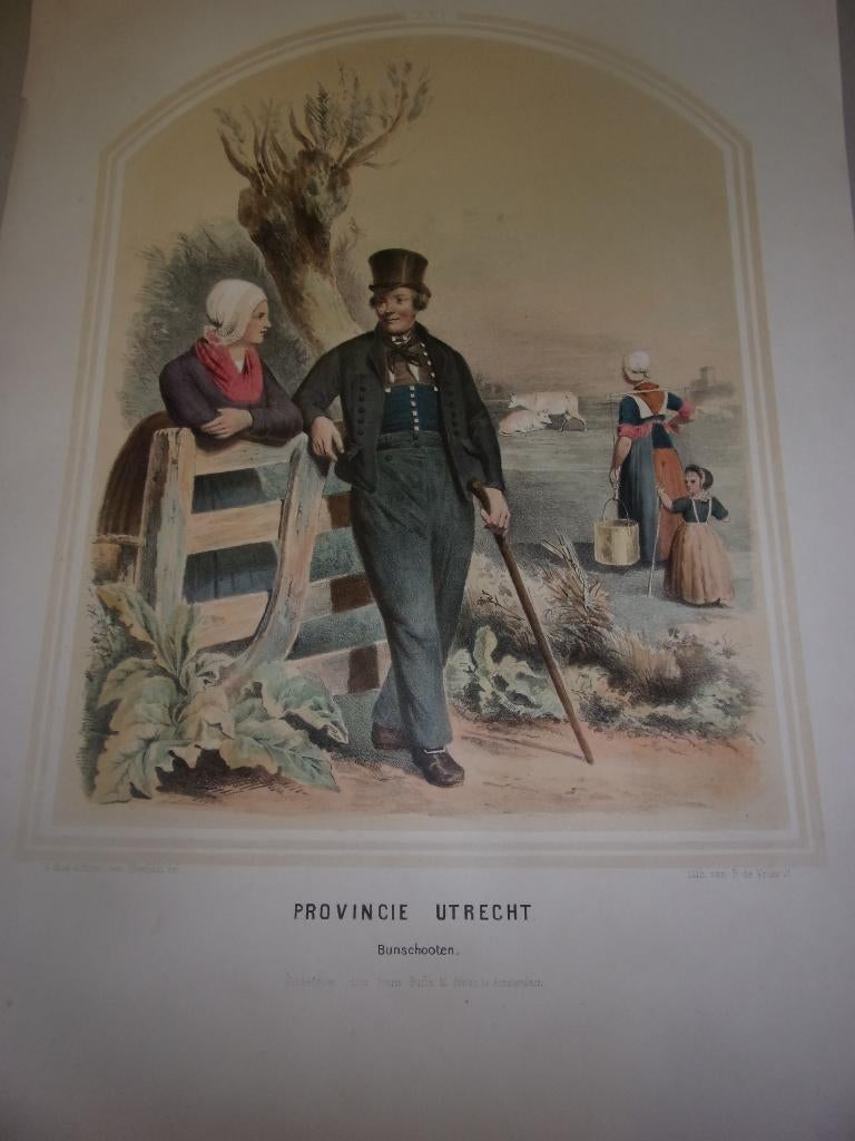 Klederdracht Bing & Braet XXI Utrecht Bunschoten 1857, Ophalen of Verzenden