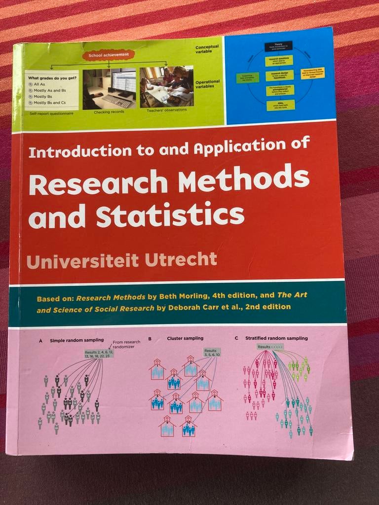 Research Methods and Statistics Universiteit Utrecht, Ophalen of Verzenden, Gamma, Gelezen, WO