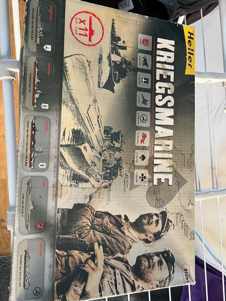 Heller Kriegsmarine Modelbouw Set - Diverse Schepen, Ophalen of Verzenden, Gebruikt, 1:50 tot 1:200, Heller