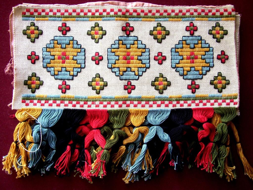 ANTIEK ETNISCH TEXTIEL BALKAN - VERSIERENDE RANDEN, Ophalen of Verzenden