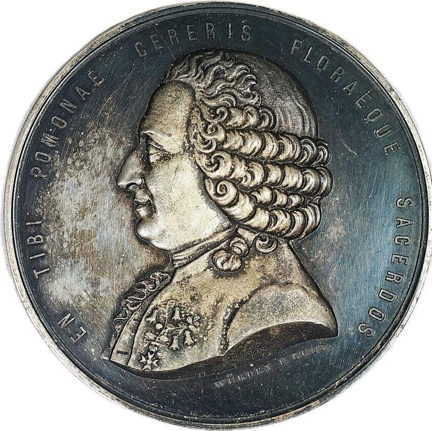 België Zweden penning 1847 Linnean Society Würden EF, Ophalen of Verzenden, Zilver, Buitenland