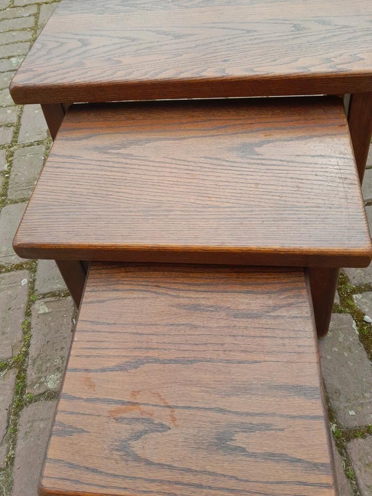 EIKEN BIJZETTAFELS, Ophalen, Minder dan 45 cm, Minder dan 55 cm, Zo goed als nieuw