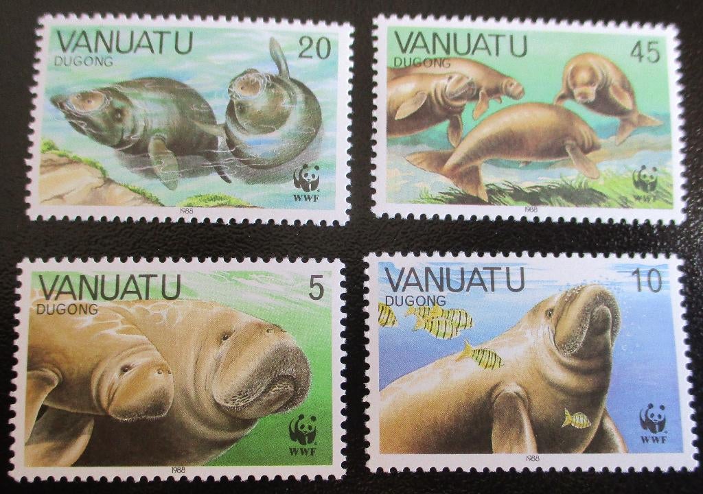 Vanuatu, WWF serie Indische zeekoe, Verzenden, Postfris, Dier of Natuur