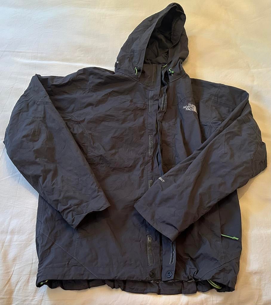 The North Face Inlux HyVent jas heren M neon groen & grijs, Maat 48/50 (M), Ophalen of Verzenden, Zo goed als nieuw, Grijs