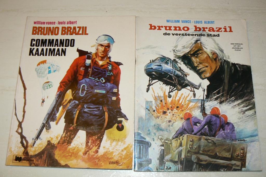 2 Bruno Brazil albums. Delen 2 & 4. Ook losse verkoop., Meerdere stripboeken, Ophalen of Verzenden, Zo goed als nieuw, William Vance