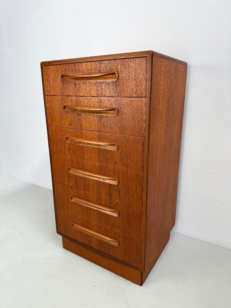 Vintage ladekast "Tallboy" van G-Plan., Verzenden, 50 tot 100 cm, Zo goed als nieuw, 3 of 4 laden