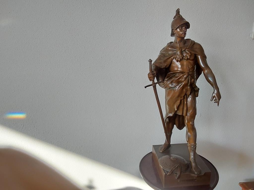 Le Devoir van Emile Picault brons, Antiek en Kunst, Antiek | Koper en Brons, Ophalen of Verzenden, Brons