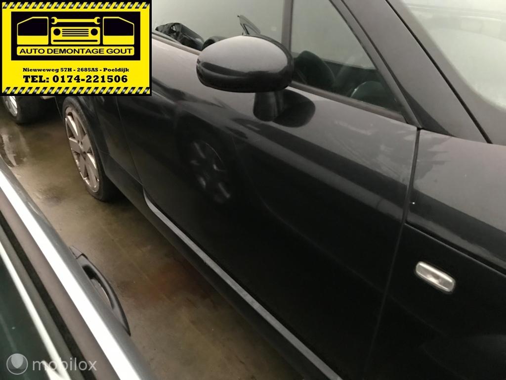 Audi TT 8N ('98-'06) Portier Deur Rechts Zwart LZ9W, Audi, Gebruikt, Deur, Voor