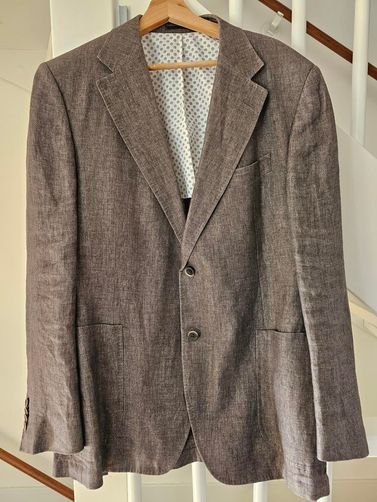 Suitsupply Colbert Linnen Maat 56 Bruin, Kleding | Heren, Kostuums en Colberts, Bruin, Maat 56/58 (XL), Ophalen of Verzenden, Zo goed als nieuw