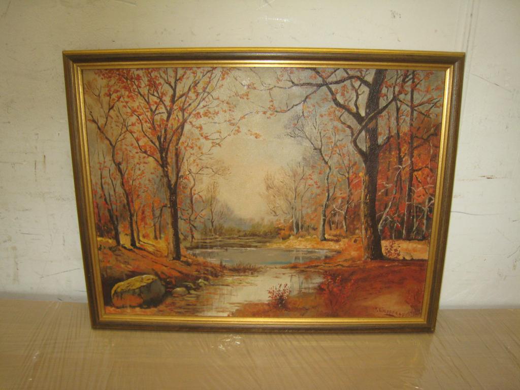 Olieverf van M, Kinsberg,,,,,,, herfst, 65x50