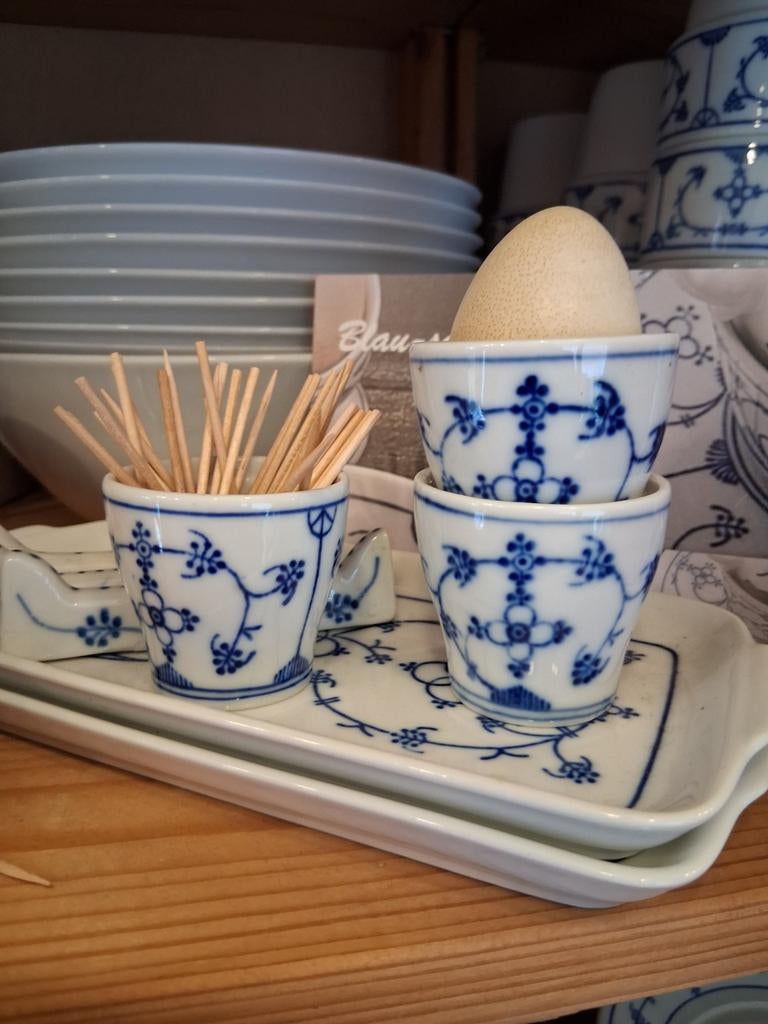 Eierdopjes  Eierdoppen blau saks Jäger  kahla Winterling, Ophalen of Verzenden