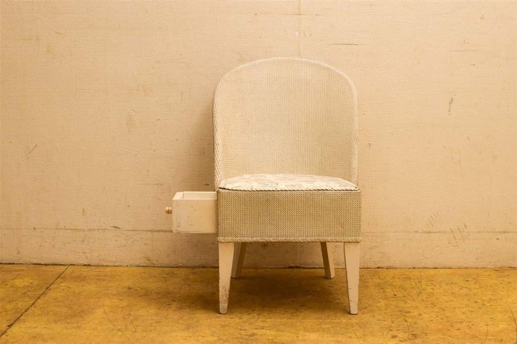 Vintage stoel met lade 49154, Ophalen of Verzenden, Gebruikt, Bruin, Vijf, Zes of meer stoelen