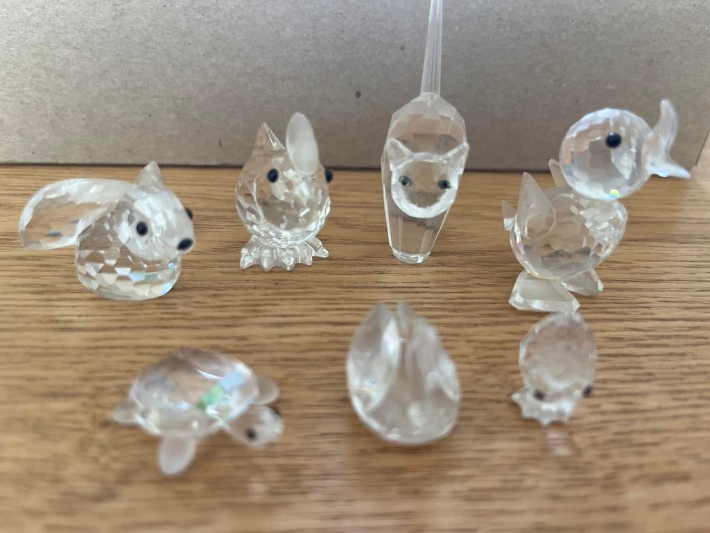 Swarovski kristallen miniatuur beeldjes, 7 stuks., Ophalen of Verzenden, Zo goed als nieuw, Figuurtje