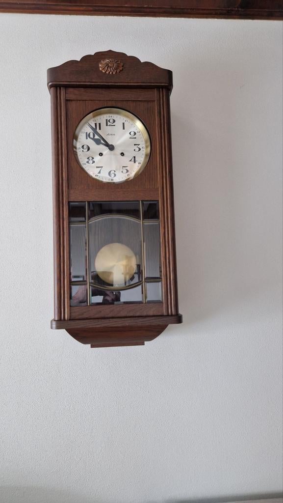 Nette houten wandklok met slinger - Athos, Ophalen