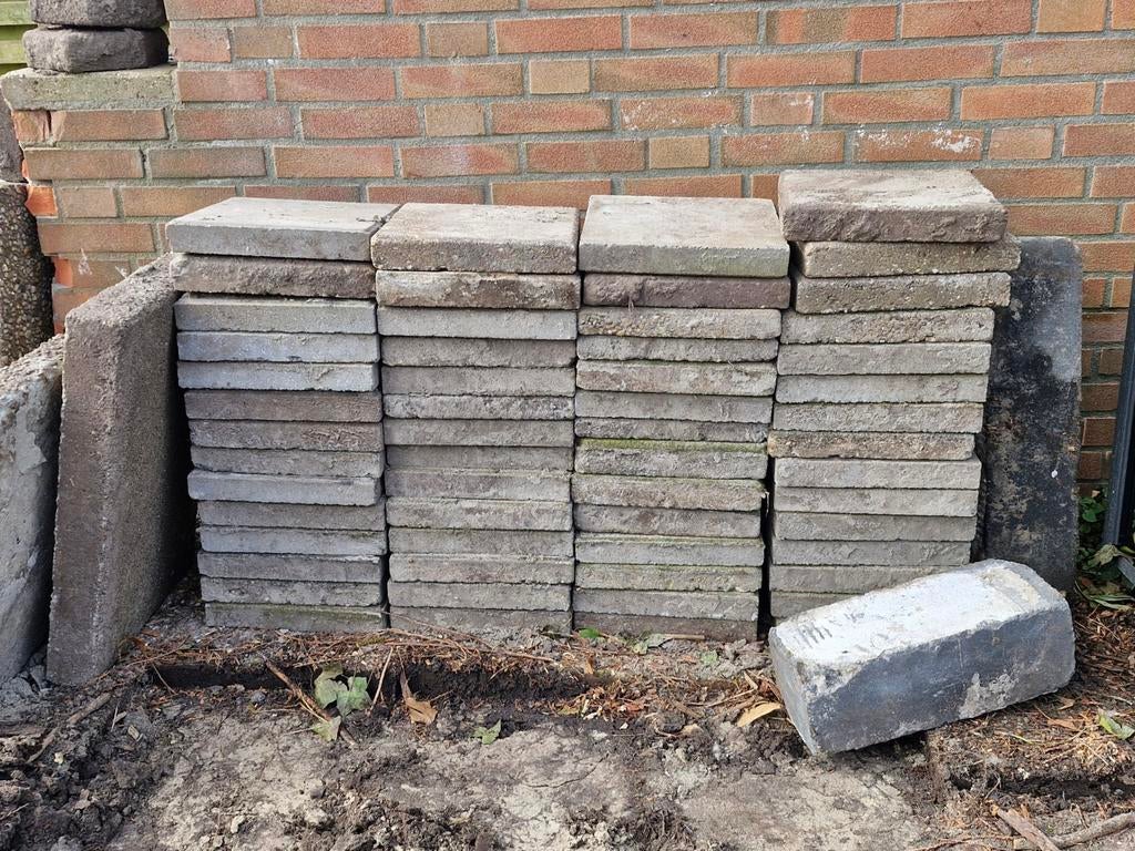 Gratis tuintegels 30x30 tegels, Ophalen of Verzenden, Gebruikt, Beton, Terrastegels