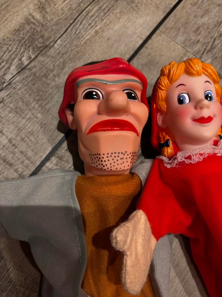 Vintage Handpoppen Set: 4 Stuks, Ophalen of Verzenden, Gebruikt, Jongen of Meisje