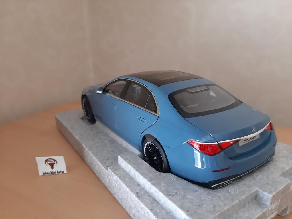 Mercedes Benz S-Klasse (V223) Vintage Blue van Norev HQ 1:18, Auto, Nieuw, Norev, NOREV HIGH QUALITY