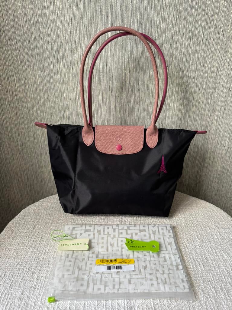 Nieuw Longchamp Tas Le Pliage, Ophalen of Verzenden, Zo goed als nieuw, Zwart, Handtas