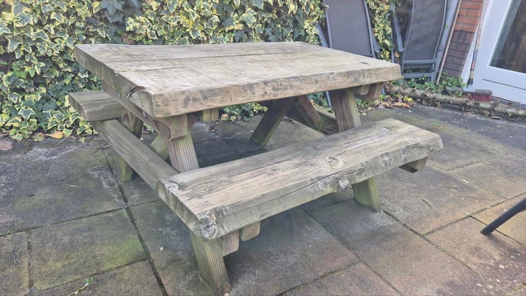 Picknicktafel kinderen Henken, Kinderpicknicktafel, Gebruikt, Vierkant, Ophalen of Verzenden