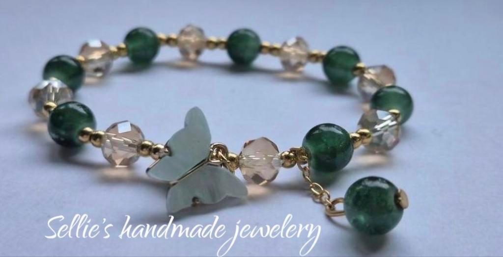 🦋 Sellie's handmade jewelery 🦋, Ophalen of Verzenden, Nieuw, Groen