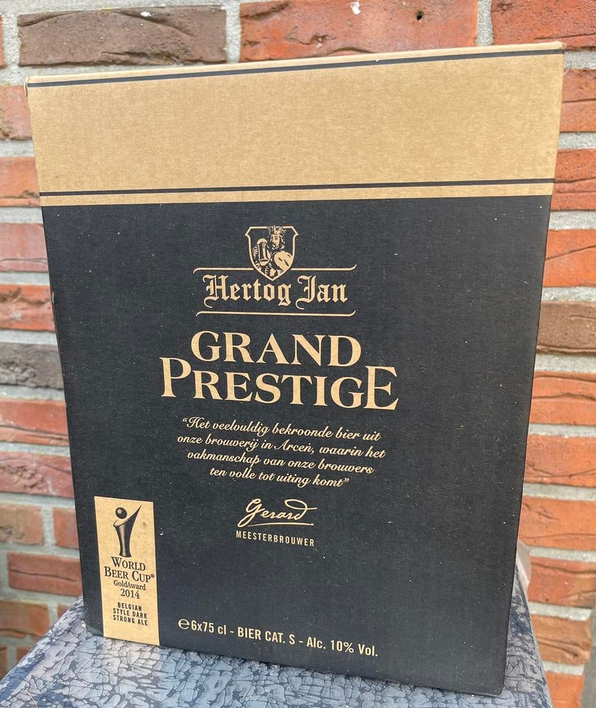 6 flessen Hertog Jan Grand Prestige 75 cl jaar 2018, Verzamelen, Biermerken, Ophalen of Verzenden, Nieuw, Flesje(s), Hertog Jan