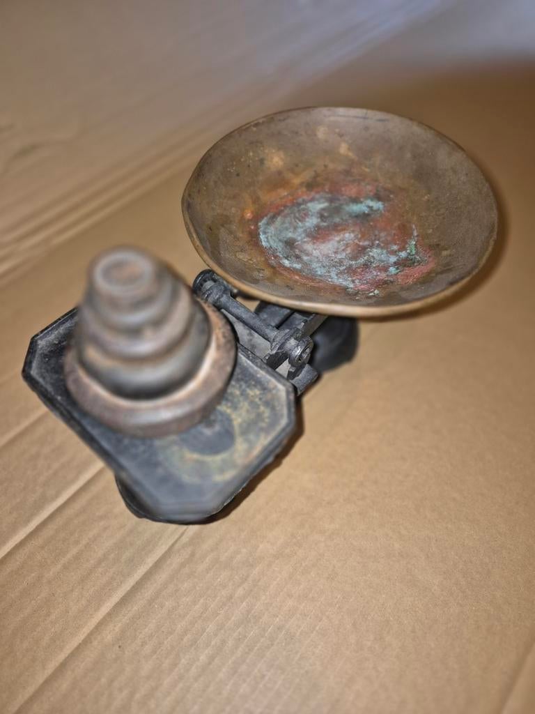 Antieke Weegschaal met Gewichten - Decoratief Item, Ophalen