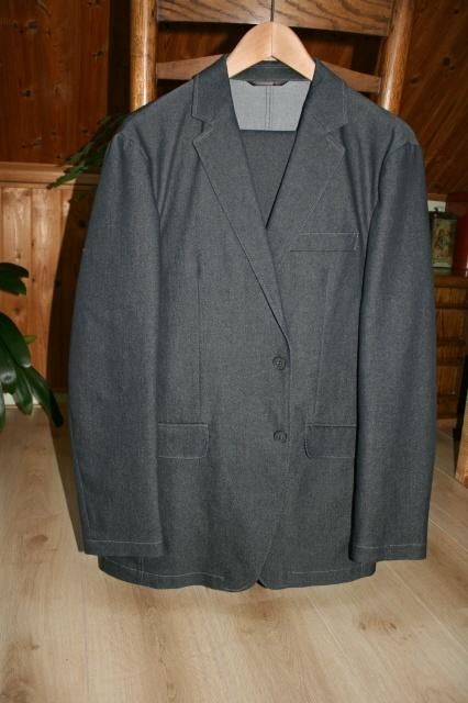 DENIM  HERENKOSTUUM  -  Ongevoerd, WE, Maat 48/50 (M), Zwart, Ophalen of Verzenden