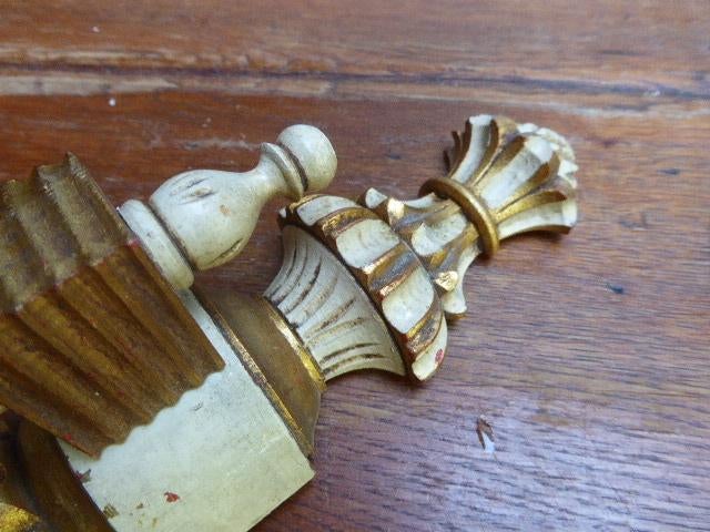 Mooi Venetiaans houten wandlampje met 1 lichtpunt, Ophalen of Verzenden