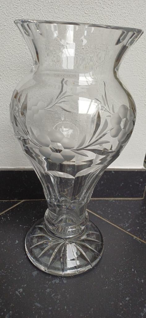 2 Prachtige antieke hoge kristallen vazen., Antiek en Kunst, Antiek | Vazen, Ophalen