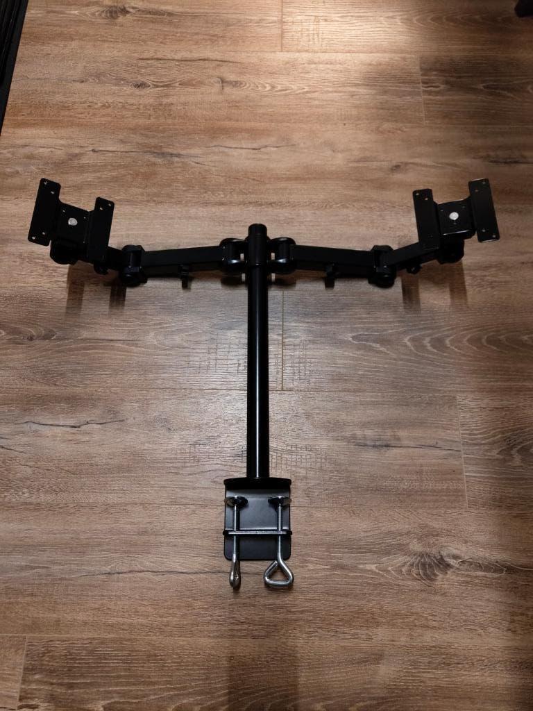 Neomounts FPMA-D960D dubbele monitorarm, Computers en Software, Monitoren, 10 t/m 27, Ophalen of Verzenden, Zo goed als nieuw