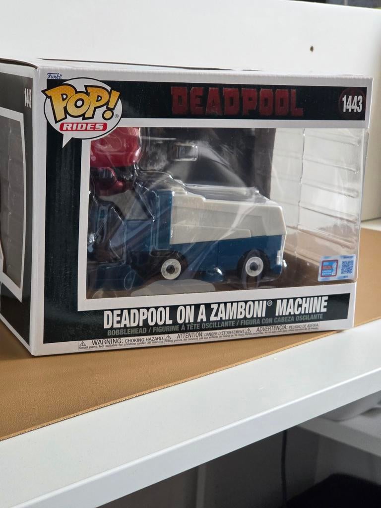 Funko Pop Rides! Deadpool on a Zamboni Machine, Ophalen of Verzenden, Zo goed als nieuw