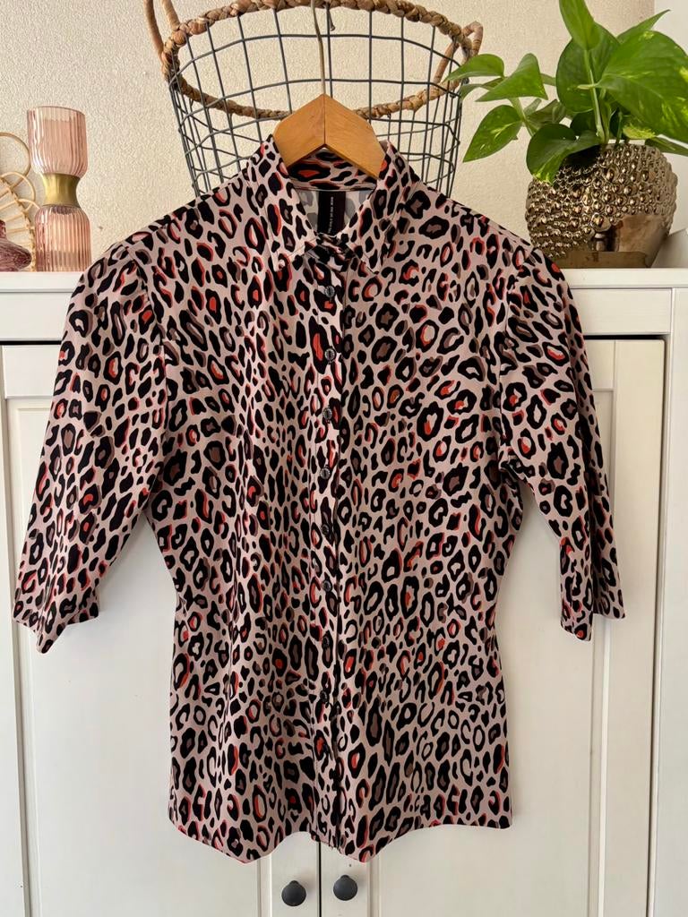Jane Lushka travelstof blouse maat S, Ophalen of Verzenden, Zo goed als nieuw, Maat 36 (S), Bruin