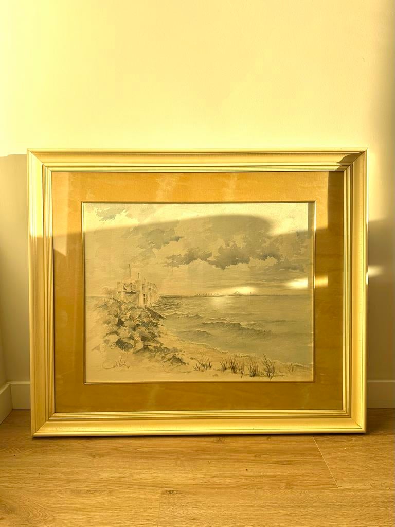 Schilderij Co de Voogd "Stormvloedkering", Ophalen