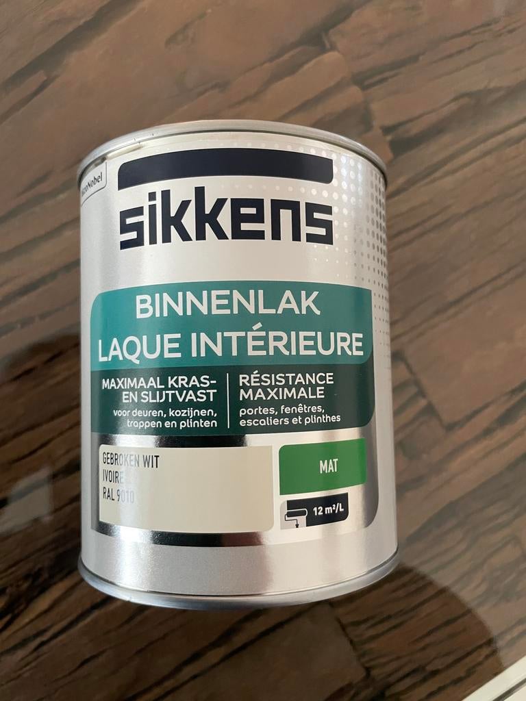 Sikkens binnenlak RAL9010, Wit, Nieuw, Ophalen of Verzenden, Lak