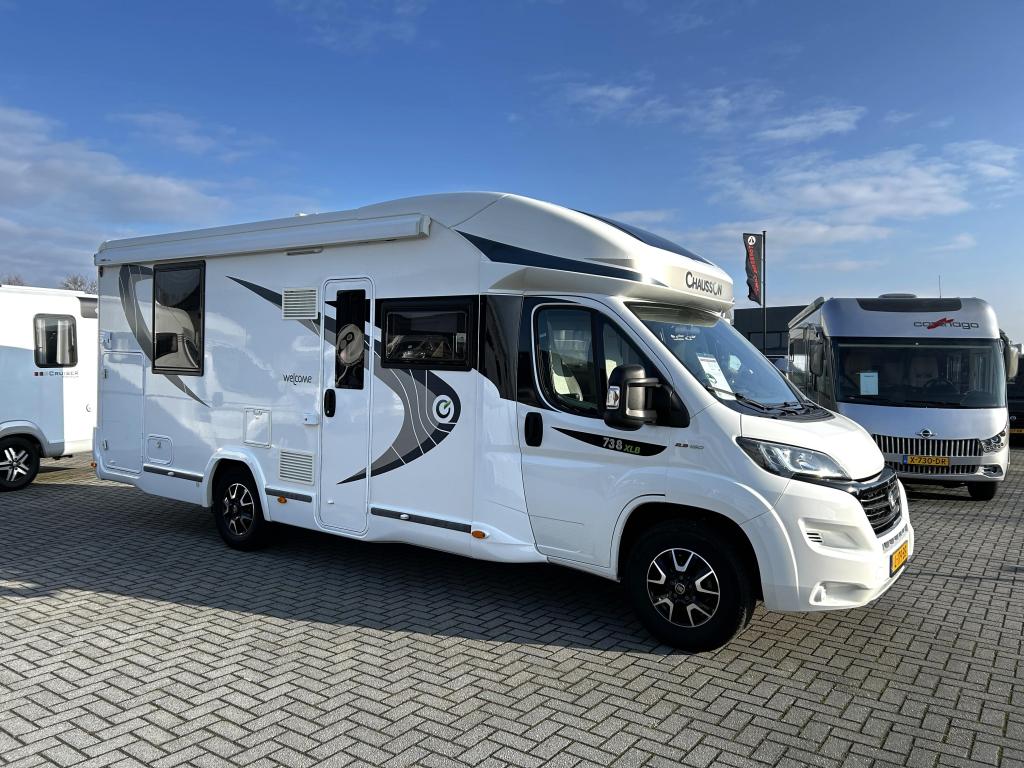 Chausson Welcome 738XLB Queensbed/Automaat/Euro6/hefbed/2018, Caravans en Kamperen, Campers, Automaat, Fiat, 7 tot 8 meter, Diesel