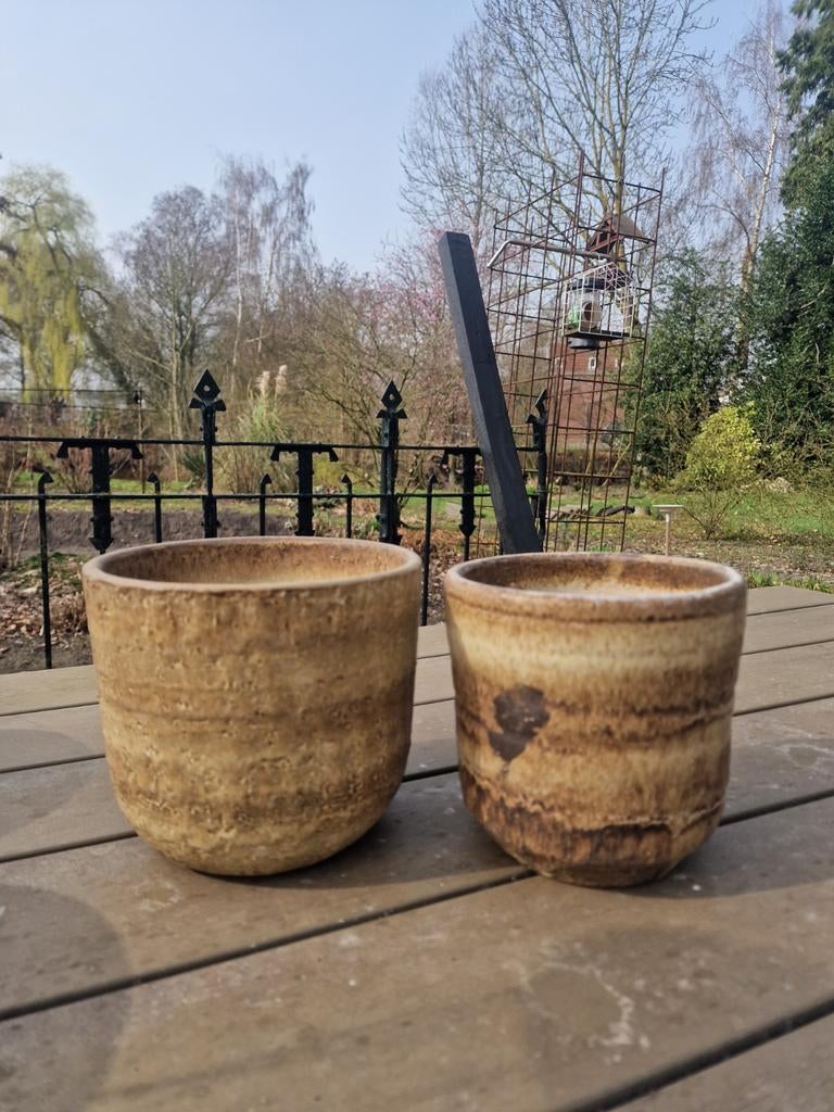 Retro bloempot keramiek, Antiek en Kunst, Antiek | Keramiek en Aardewerk, Ophalen of Verzenden
