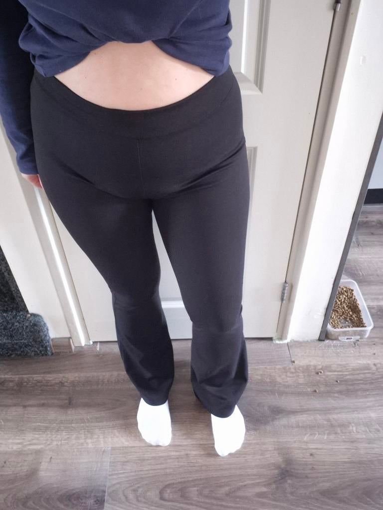 Legging flared high waist zwart M 38, Maat 38/40 (M), Zwart, Ophalen of Verzenden, Zo goed als nieuw